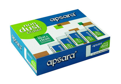 Picture of Apsara non dust long erasers (Pack of 20)