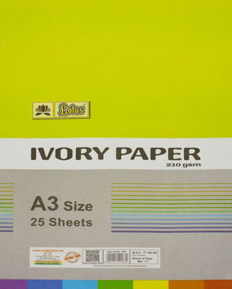 Picture of Lotus A3 Pastel Ivory (White) Sheets 210 gsm