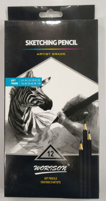 Picture of Worison Drawing Sketching Pencils - 12 Pieces