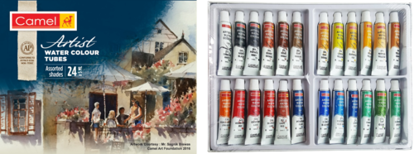 Picture of Camel Artist Water Colour 5 ml Tubes - 24 Shades