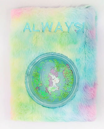 Picture of Unicorn Water Fur Green Rainbow - A5 Diary
