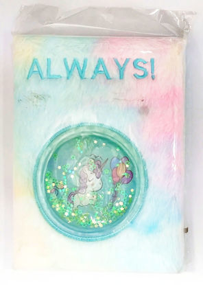 Picture of Unicorn Water Fur Magenta Rainbow - A5 Diary