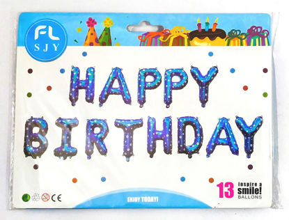 Picture of Happy Birthday Foil Blue Ballons