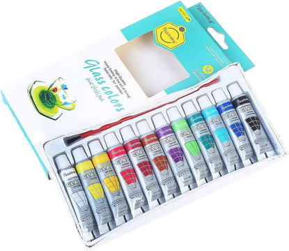 Picture of Glass Colour 12 Shades +1 Brush